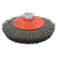 SZCZOTKA STOŻKOWA 100X16XM14 DRUT FALISTY STAL 0,3