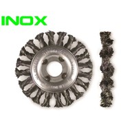 SZCZOTKA TARCZOWA 115X12X22 DRUT SPLATANY INOX 0,5