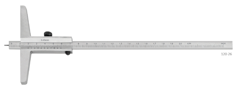 GŁĘBOKOŚCIOMIERZ ZE SZTYFTEM DIN 862 150MM /HITEC/