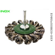 SZCZOTKA TARCZOWA 75MM Z TRZPIENIEM DRUT SPL INOX