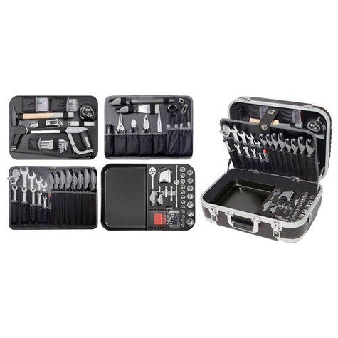 WALIZKA B160 Z ASORTYMENTEM 162 NARZĘDZI BASIC