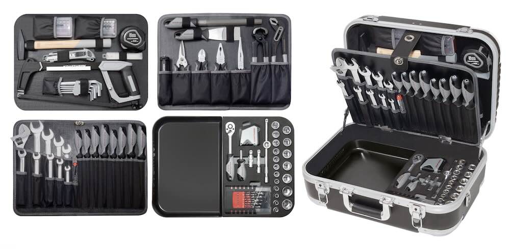 WALIZKA B160 Z ASORTYMENTEM 162 NARZĘDZI BASIC