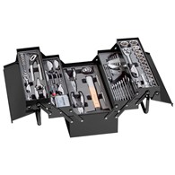 SKRZYNKA NARZĘDZIOWA WYPOSAŻONA W 106 NARZĘDZI