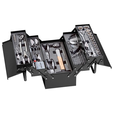 SKRZYNKA NARZĘDZIOWA WYPOSAŻONA W 106 NARZĘDZI