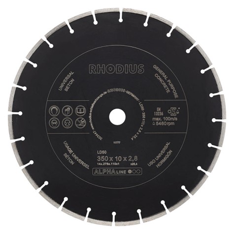 Tarcza diamentowa LD50 350x10x2,8x25,4