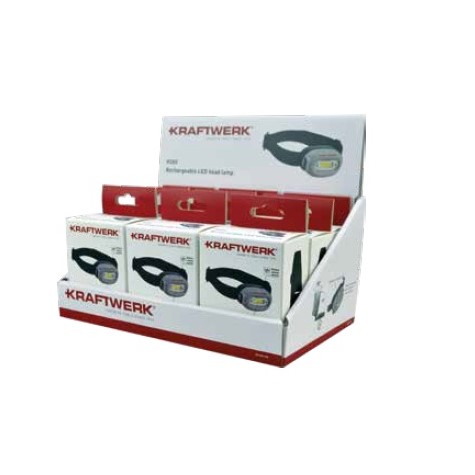 LATARKA CZOŁOWA AKU COB LED H260 DISPLAY 9SZT.