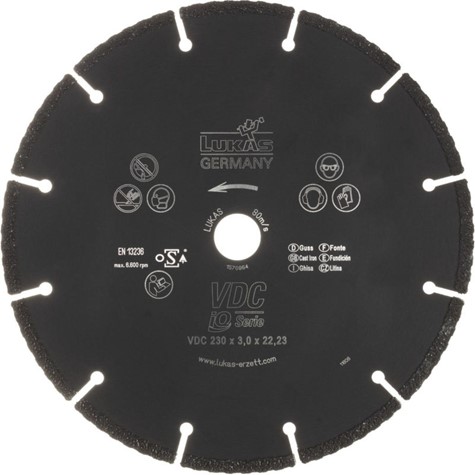 TARCZA DIAMENTOWA DO CIĘCIA ŻELIWA VDC 125022