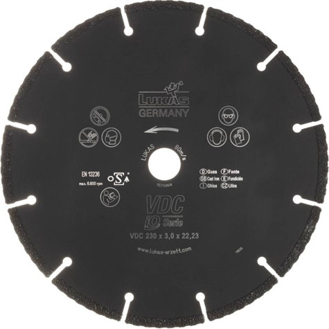 TARCZA DIAMENTOWA DO CIĘCIA ŻELIWA VDC 230030