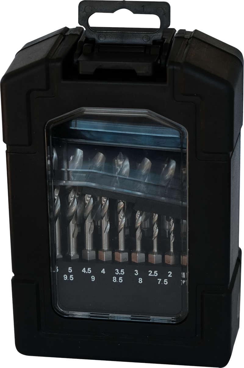 ZESTAW WIERTEŁ HSS-G Z CHWYTEM BIT1/4” 1-10MM (19)
