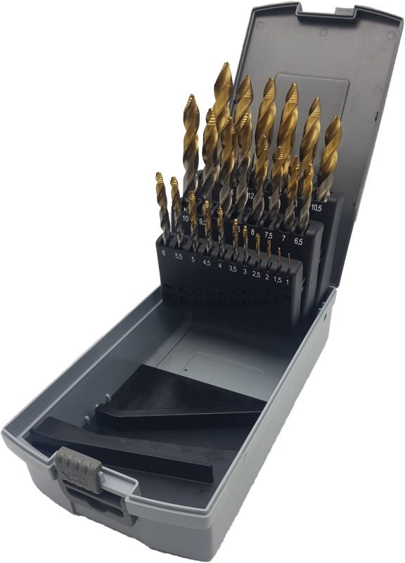 Zestaw wierteł HSS-GK/TIN DIN338 TWISTER 1-10,5(24