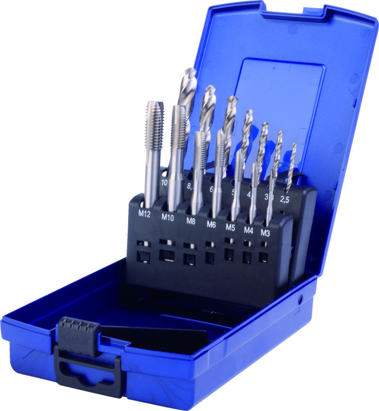 ZESTAW GWINTOWNIKÓW DIN371B HSS-G M3-M12+WIERTŁA