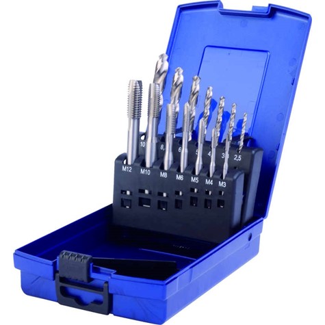 ZESTAW GWINTOWNIKÓW DIN371B HSS-E M3-M12 + WIERTŁA