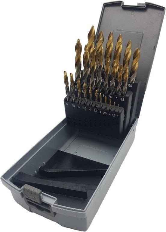 Zestaw 19 wierteł HSS-Co5/TIN TWISTER-2 1-10mm