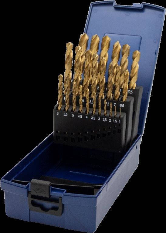ZESTAW WIERTEŁ DIN 338 HSS-TIN TYP N 1-10,5MM (24)