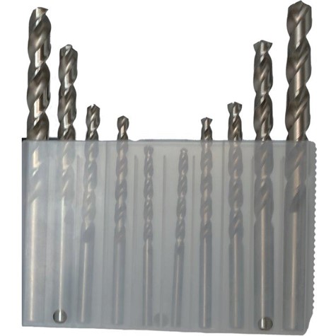 Zestaw wierteł do alu DIN 338 Typ W 4-10mm (10)