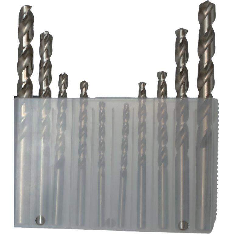 Zestaw wierteł do alu DIN 338 Typ W 4-10mm (10)